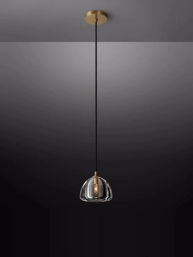 lustre rétro américain en laiton et cristal pour un éclairage élégant - Image 5