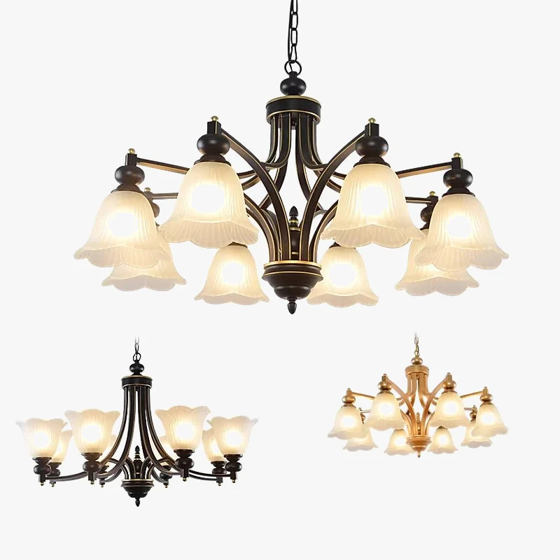 lustre rétro de style campagnard pour décoration intérieure - Image 2