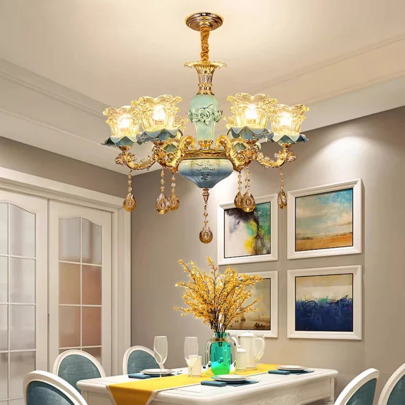 lustre rétro en céramique style européen pour intérieur - Image 2