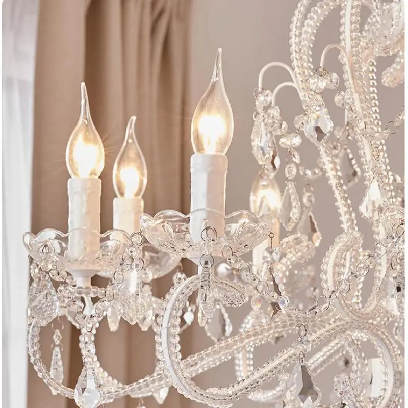 lustre retro en cristal art nordique pour salon et salle à manger - Image 5