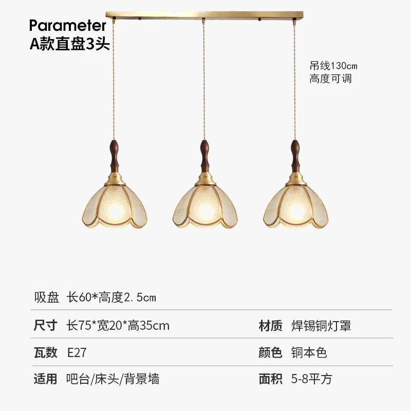 lustre rétro en cuivre et verre pour intérieur élégant - Image 10