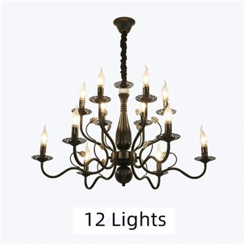 lustre rétro en fer forgé style campagnard américain classique - Image 11