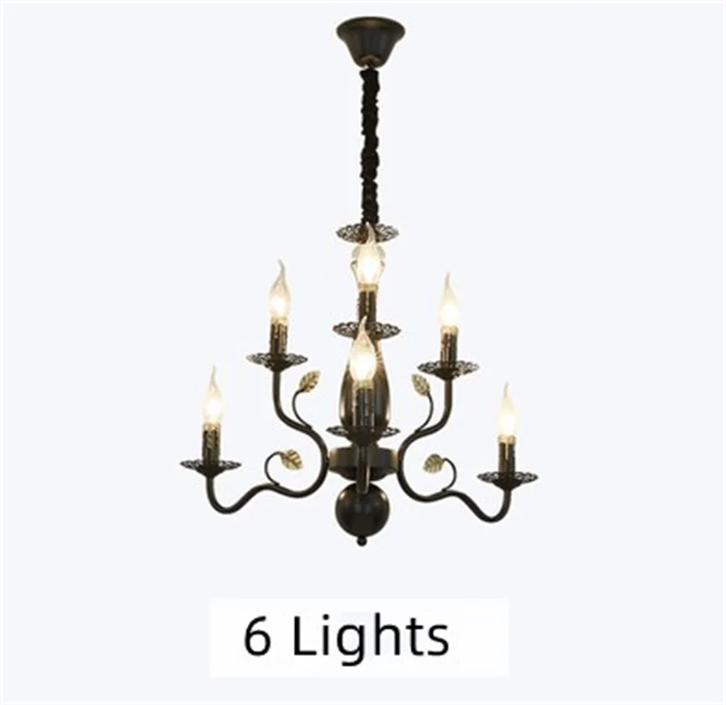 lustre rétro en fer forgé style campagnard américain classique - Image 12