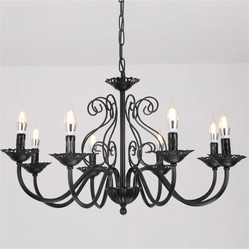 lustre rétro en fer forgé style campagnard américain pour décoration intérieure - Image 5