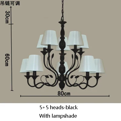 lustre rétro en fer noir style vintage industriel pour éclairage intérieur - Image 15