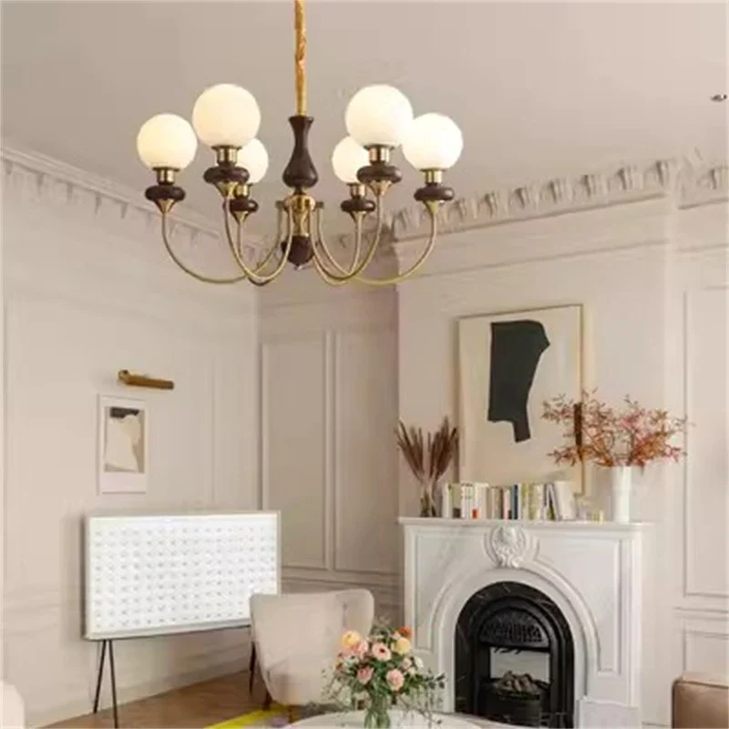 lustre rétro en métal et verre pour intérieur élégant - Image 5