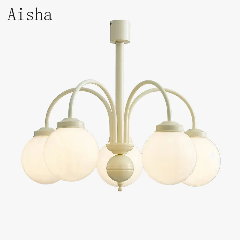 lustre rĂ©tro en verre pour dĂ©coration intĂ©rieure Ă plusieurs tĂȘtes - Image 5
