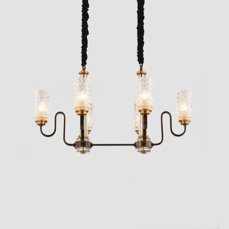 lustre rétro industriel en fer et verre suspendu à led - Image 4