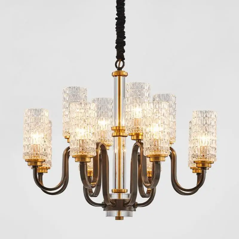 lustre rétro industriel en fer et verre suspendu à led - Image 5