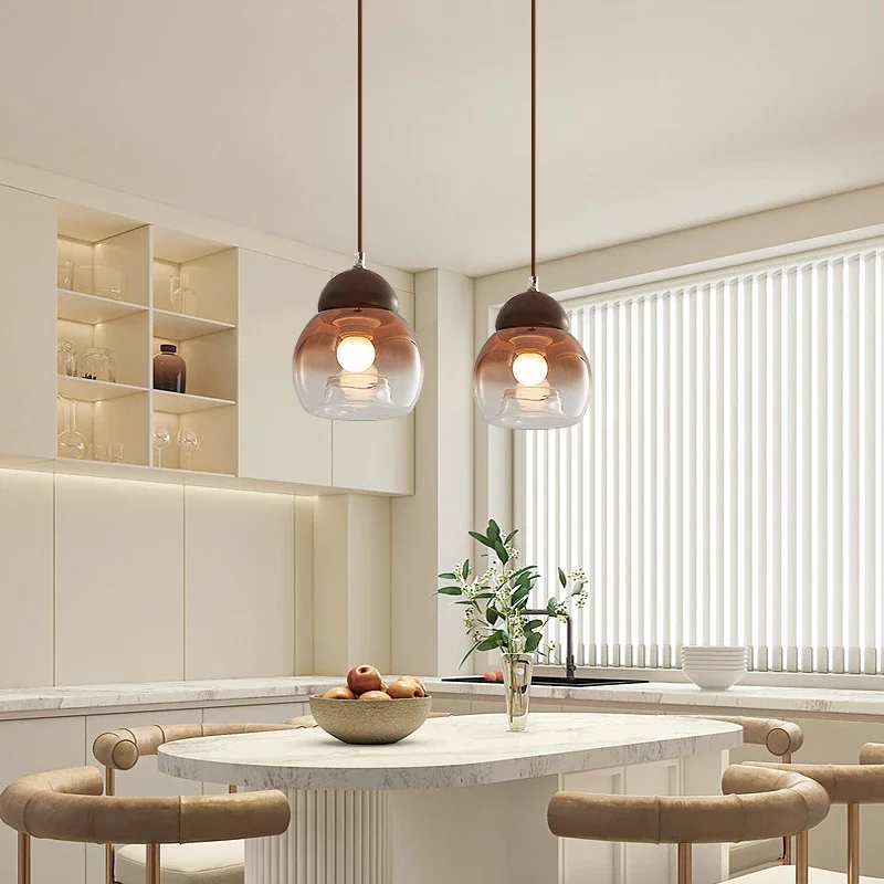 lustre rétro suspendu en verre pour décoration moderne - Image 4