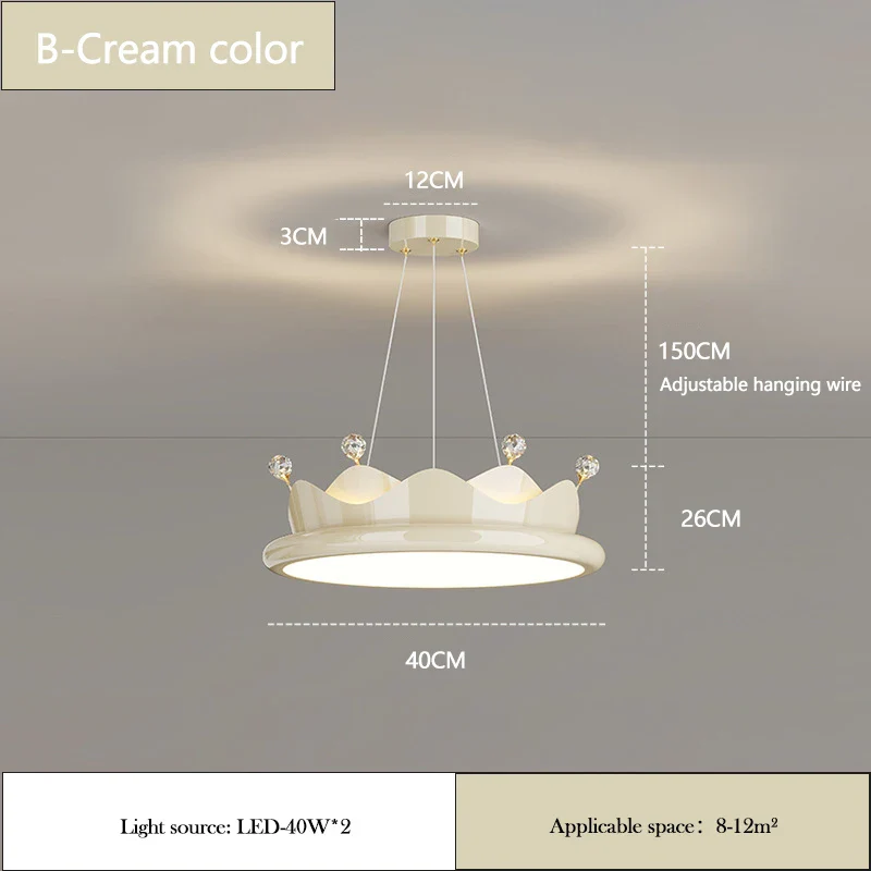 lustre romantique en cristal pour chambre d'enfant princesse - Image 11