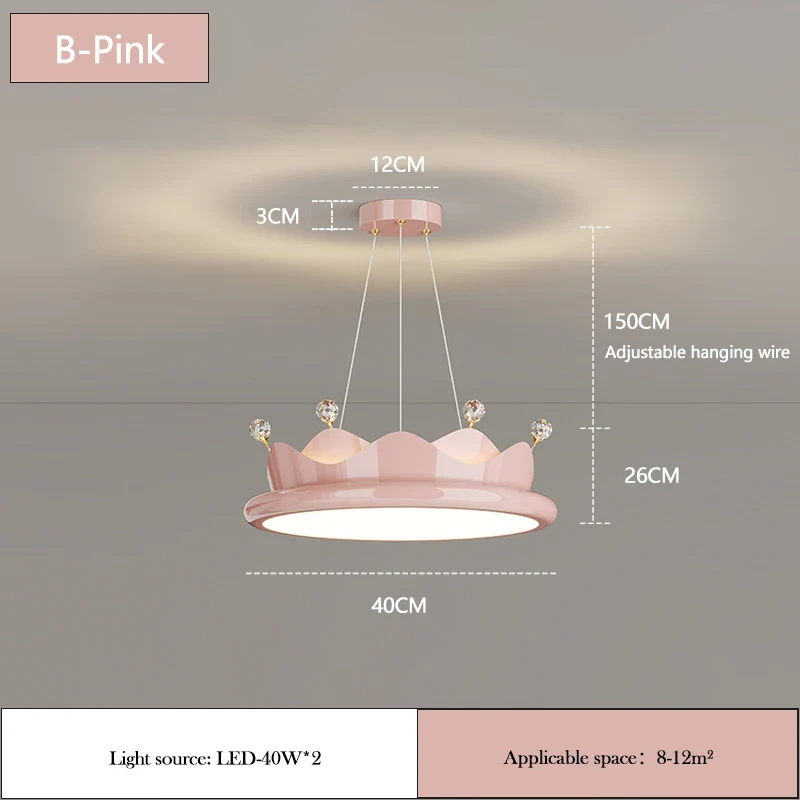 lustre romantique en cristal pour chambre d'enfant princesse - Image 6