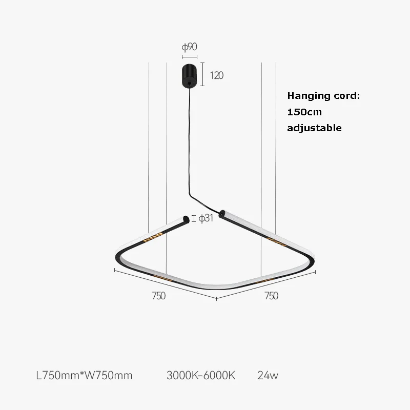 lustre rond à capteur mains et intensité variable - Image 10
