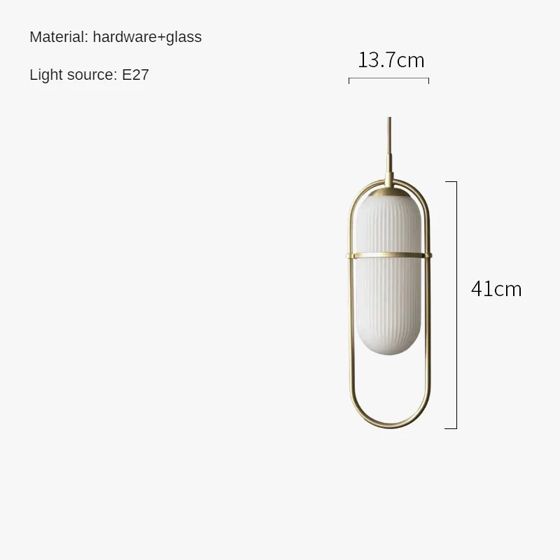 lustre simple au style industriel moderne en verre et métal - Image 8
