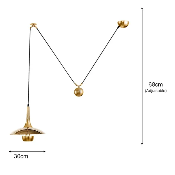 lustre soucoupe volante créatif moderne réglable pour intérieur décoratif - Image 11