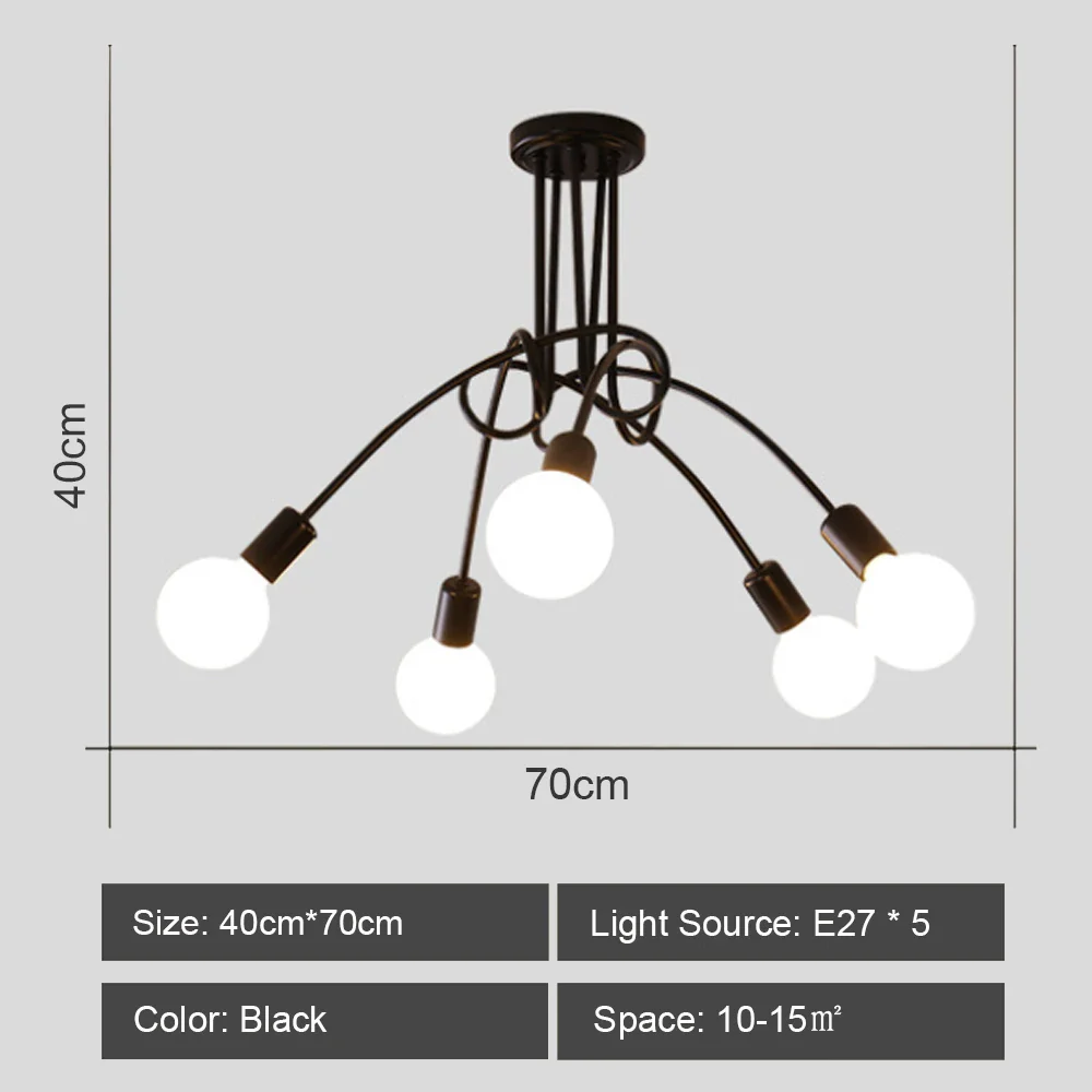 lustre sputnik moderne style industriel pour intérieur élégant - Image 19