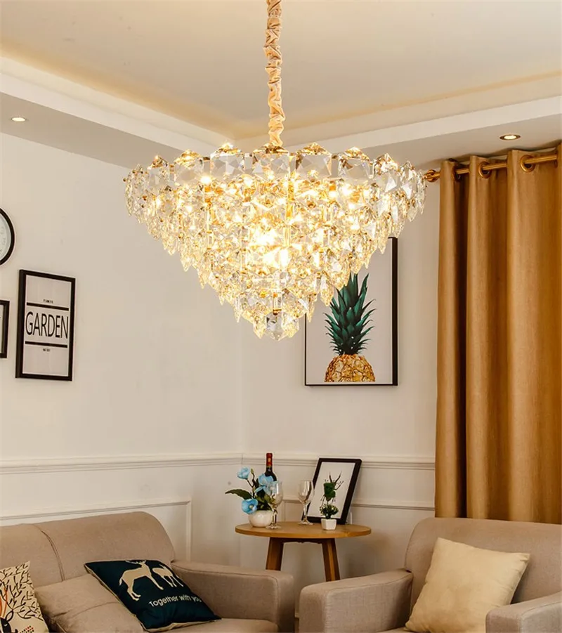 lustre suspendu à led en métal doré moderne et élégant pour éclairage intérieur - Image 4