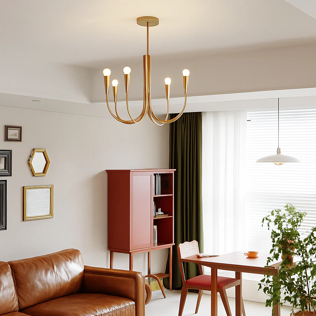 lustre suspendu design rétro avec éclairage led décoratif - Image 4