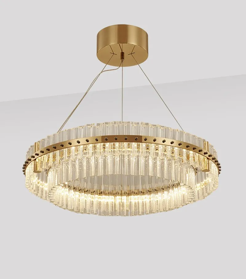 lustre suspendu en cristal moderne à rayures créatives - Image 3
