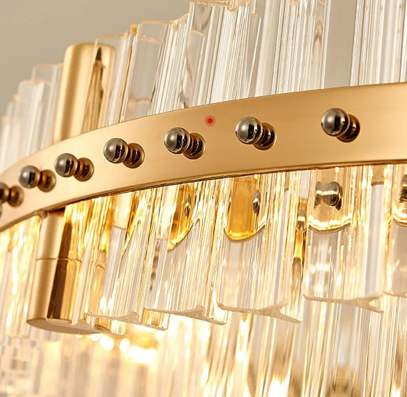 lustre suspendu en cristal moderne à rayures créatives - Image 4