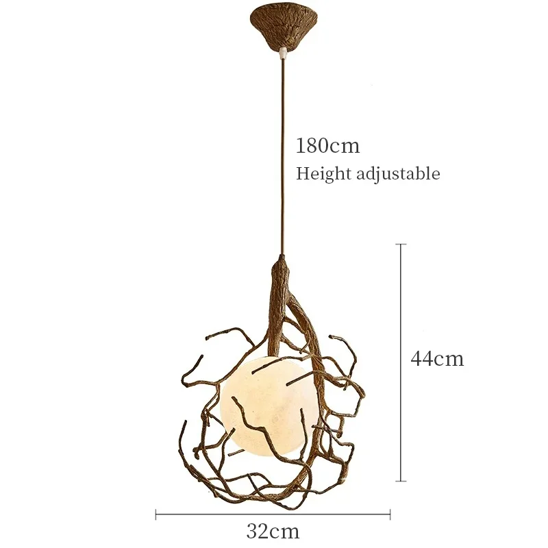 lustre suspendu en forme de branche d'arbre à led décor rétro - Image 11