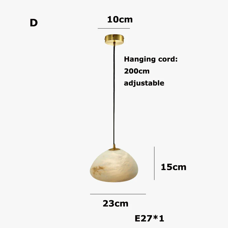 lustre suspendu en marbre géométrique design moderne pour intérieur - Image 7