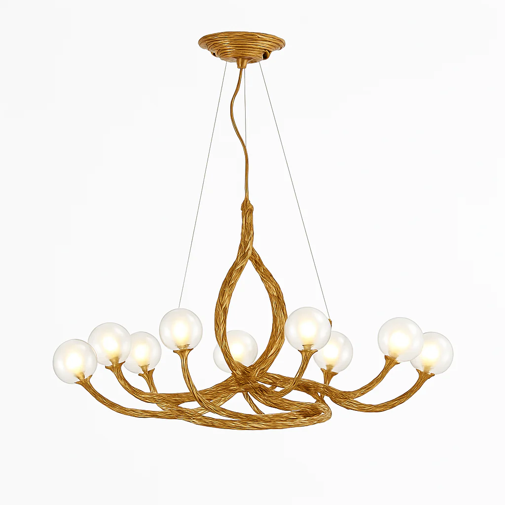 lustre suspendu en résine style moderne lampe rétro branche d'arbre