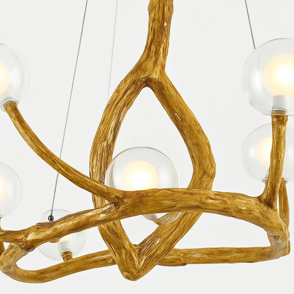 lustre suspendu en résine style moderne lampe rétro branche d'arbre - Image 6