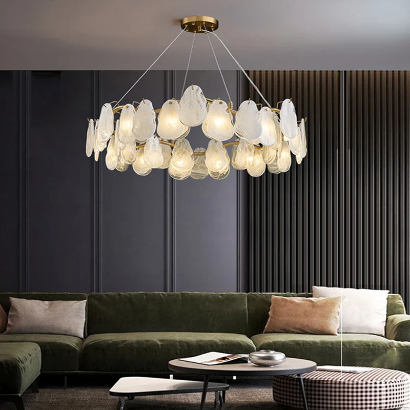 lustre suspendu en verre design nuage créatif moderne - Image 4