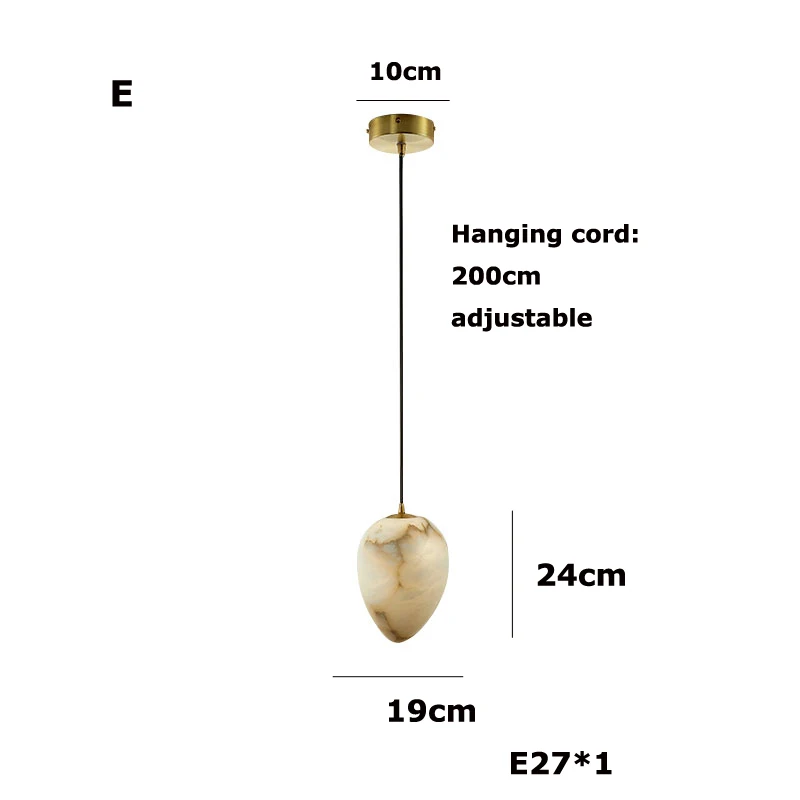 lustre suspendu led marbre géométrique intensité variable - Image 10