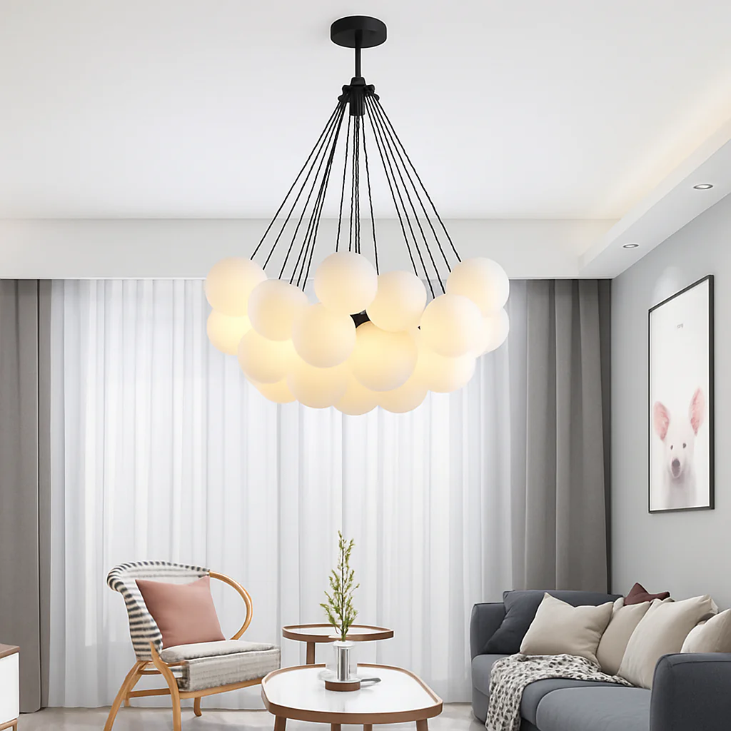 lustre suspendu moderne en verre pour décoration intérieure - Image 3