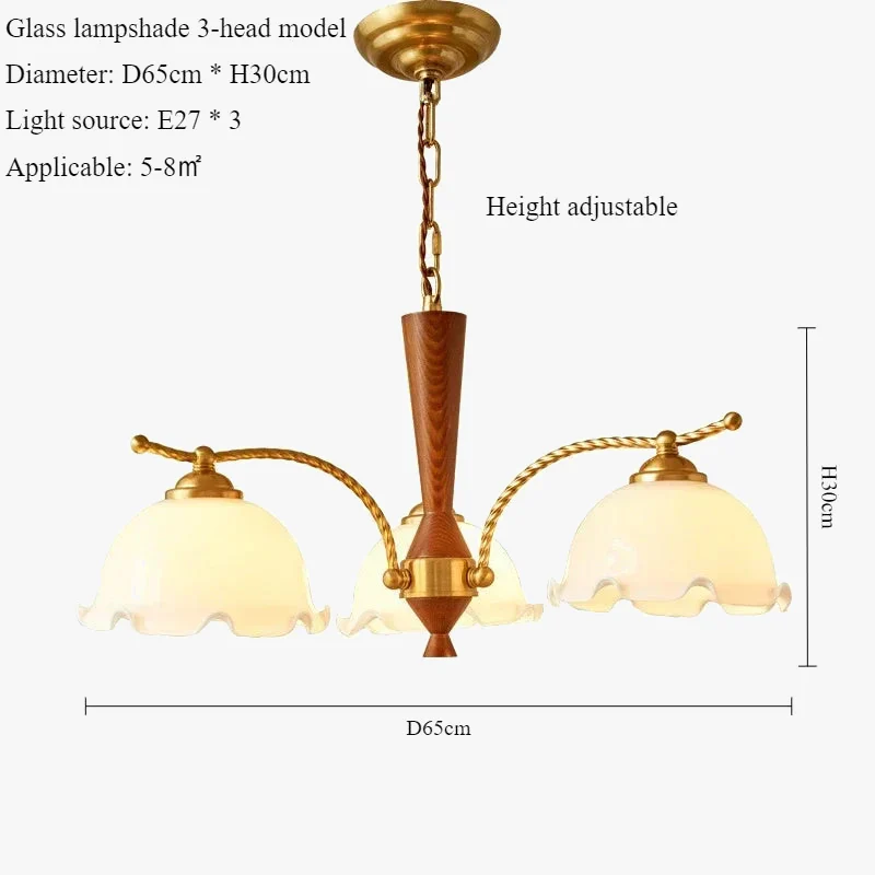 lustre suspendu nordique rétro abat-jour en tissu plissé lampe décorative - Image 6