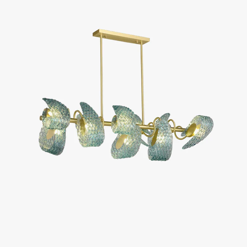 lustre suspension led en verre cristal pour éclairage