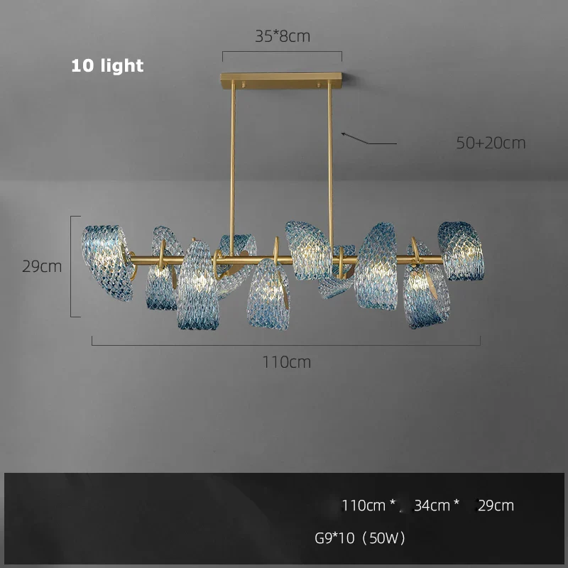 lustre suspension led en verre cristal pour éclairage - Image 10