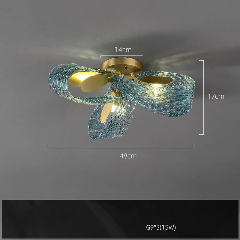 lustre suspension led en verre cristal pour éclairage - Image 17