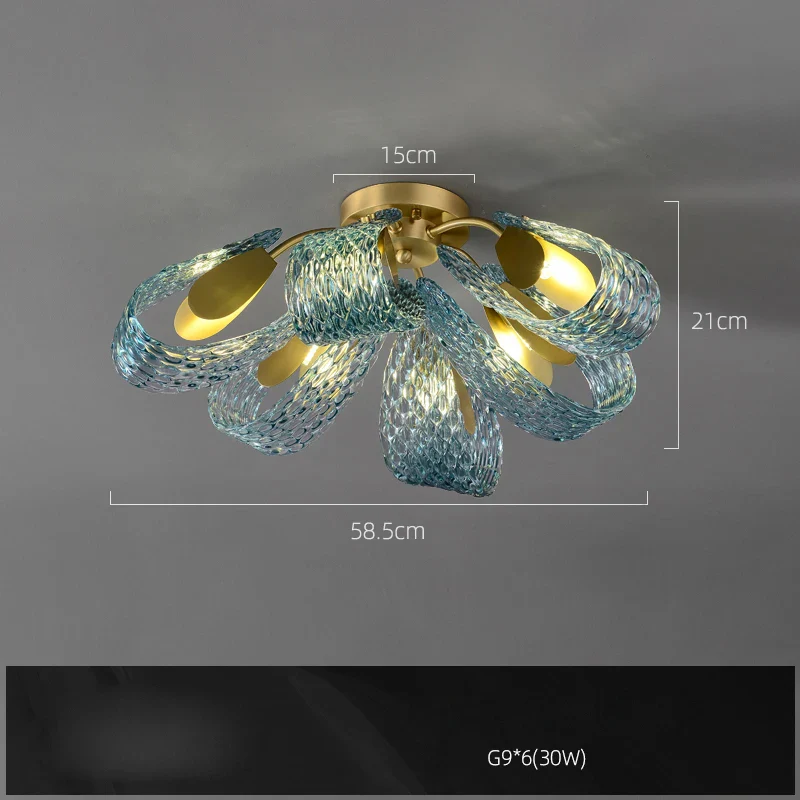 lustre suspension led en verre cristal pour éclairage - Image 18
