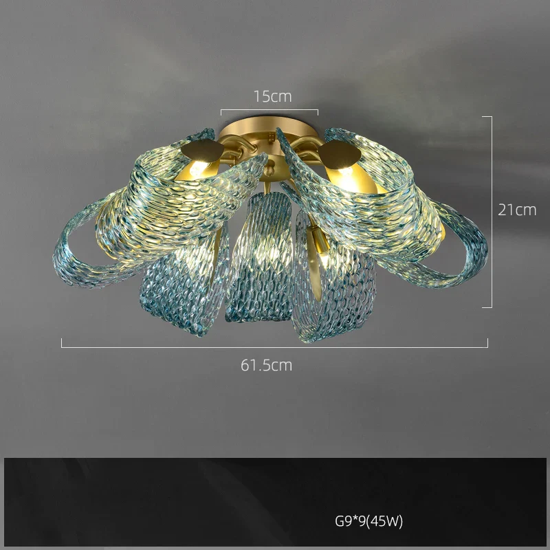 lustre suspension led en verre cristal pour éclairage - Image 19