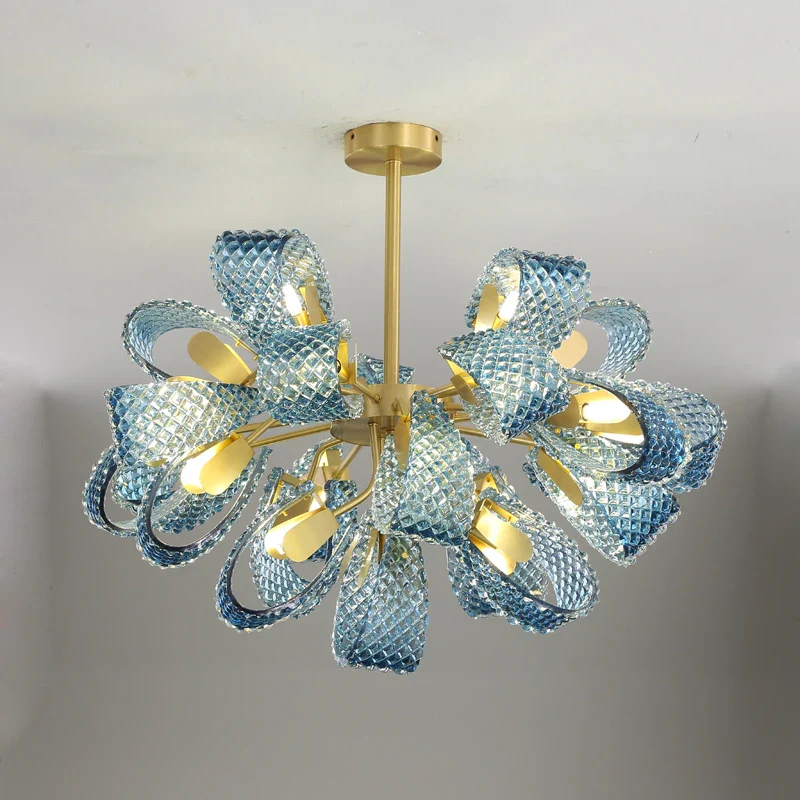 lustre suspension led en verre cristal pour éclairage - Image 6