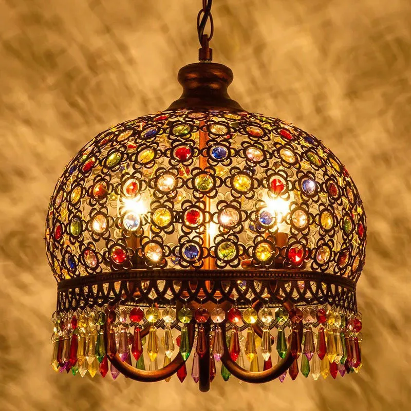 lustre turc vintage style bohème vitrail romantique pour café ou restaurant - Image 3