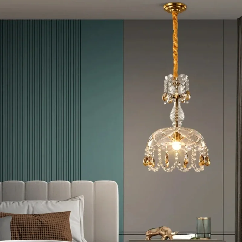 lustre vintage en cristal LED design art déco élégant - Image 4