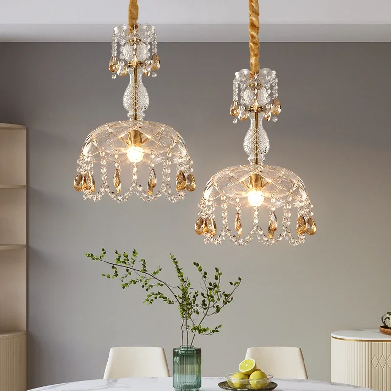lustre vintage en cristal LED design art déco élégant - Image 7