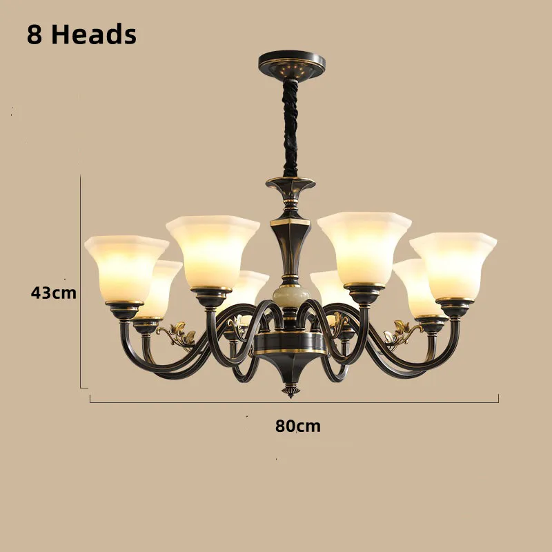 lustre vintage en cuivre avec abat-jour en verre dépoli - Image 14