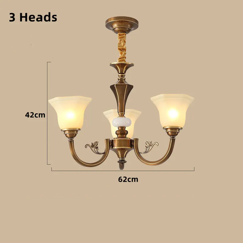 lustre vintage en cuivre avec abat-jour en verre dépoli - Image 17