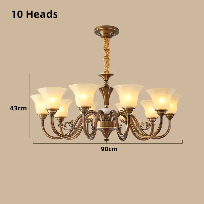 lustre vintage en cuivre avec abat-jour en verre dépoli - Image 20