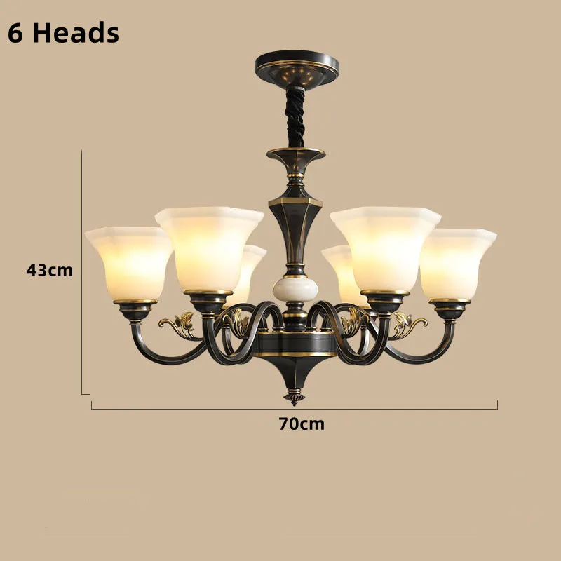 lustre vintage en cuivre avec abat-jour en verre dépoli - Image 8