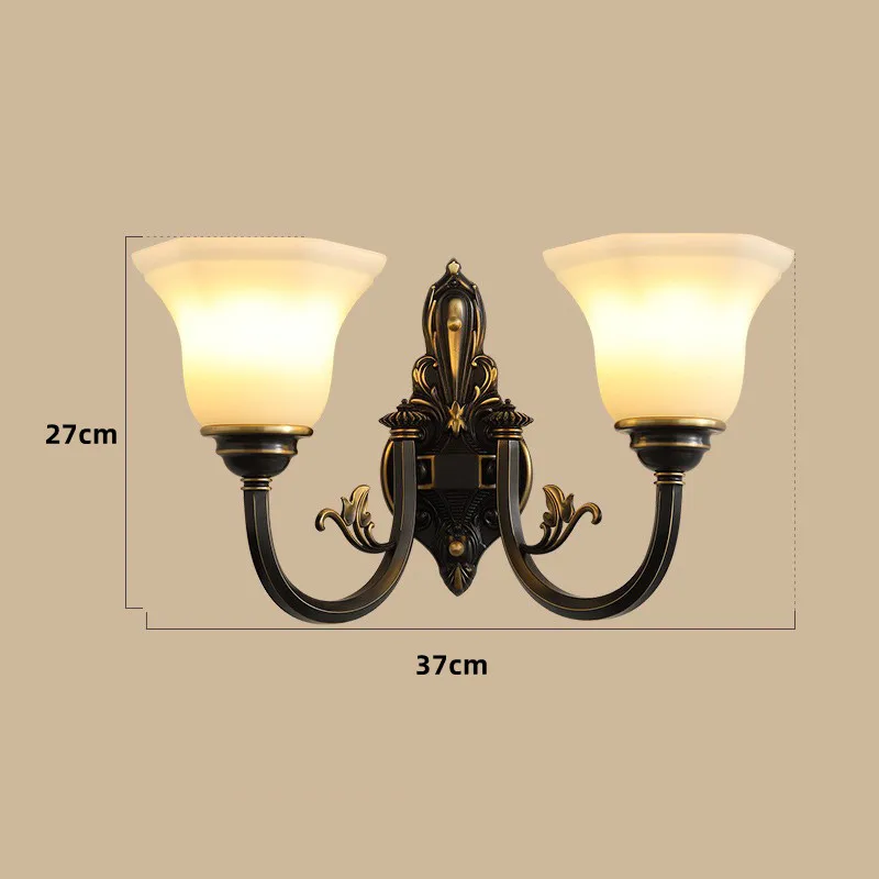 lustre vintage en cuivre avec abat-jour en verre dépoli - Image 9