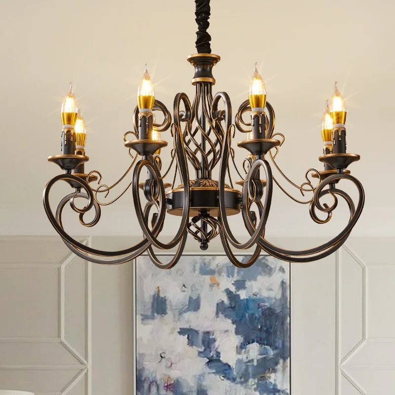 lustre vintage en fer rétro pour intérieur élégant - Image 4