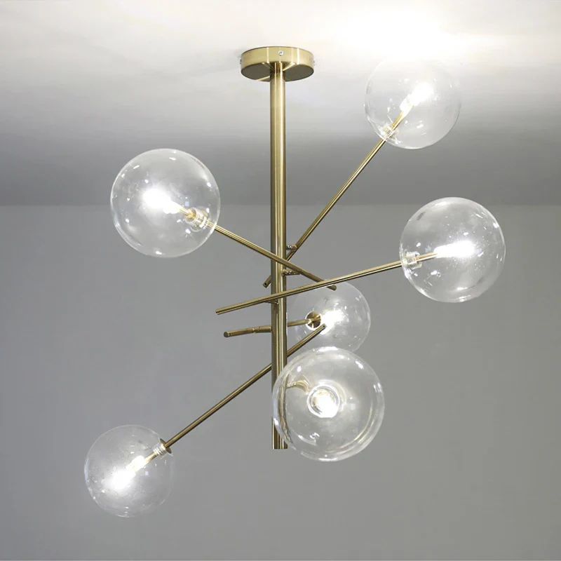 lustre winfordo globe led suspendu avec bulles de verre pour décoration - Image 4