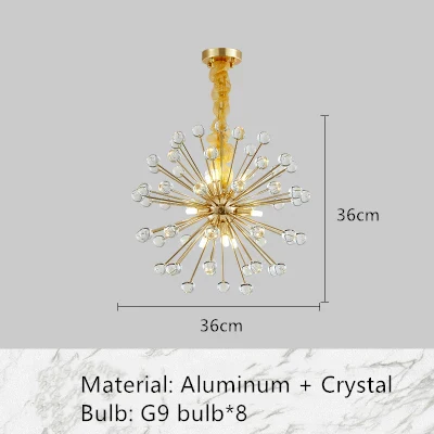 lustres modernes en cristal pour décoration romantique intérieure - Image 12