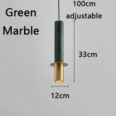Marbre LED lustre lampe moderne abat-jour en métal suspension pour chambre chevet salon maison intérieur décor plafonnier - Image 9